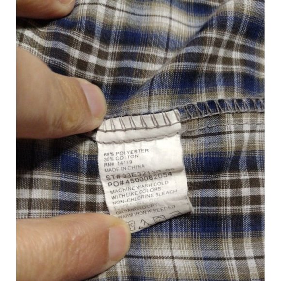 Men's‎ XL Plains Western Wear Long Sleeve Pearl Button Shirt - Picture 6 of 6